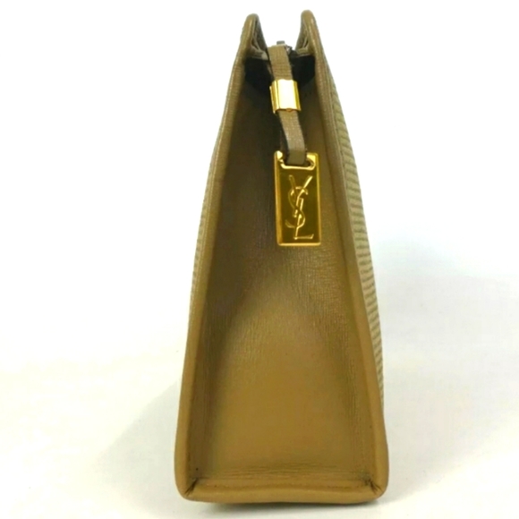 AUTHENTIC YVES SAINT LAURENT POUCH PVC/LEATHER - Picture 3 of 9